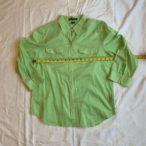 Lauren Ralph Lauren lime green button down shirt